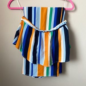 Strip pants w/ matching strapless top